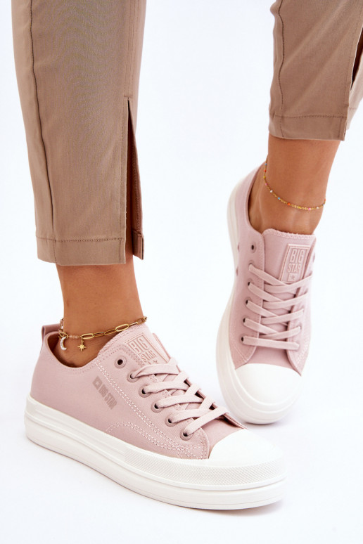 Big Star Low Lace-up Sneakers LL274970 Nude Big Star Low Lace-up Sneakers LL274970 Nude