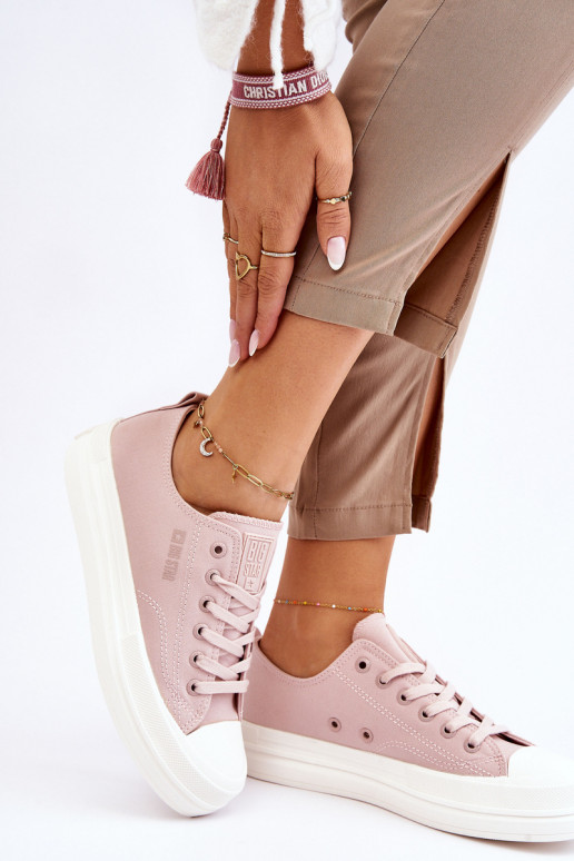 Big Star Low Lace-up Sneakers LL274970 Nude Big Star Low Lace-up Sneakers LL274970 Nude
