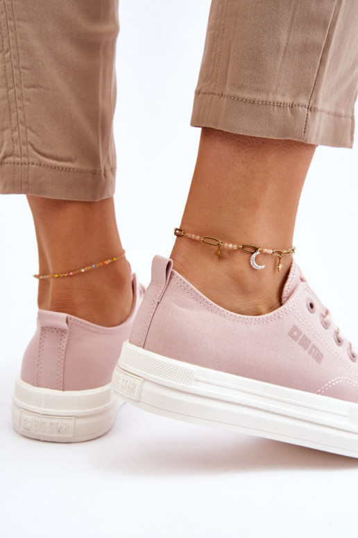 Big Star Low Lace-up Sneakers LL274970 Nude Big Star Low Lace-up Sneakers LL274970 Nude