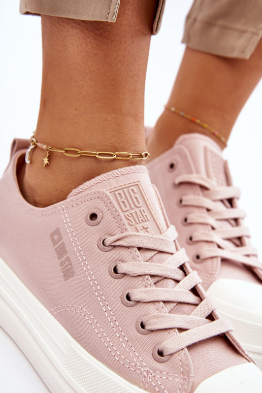 Big Star Low Lace-up Sneakers LL274970 Nude Big Star Low Lace-up Sneakers LL274970 Nude