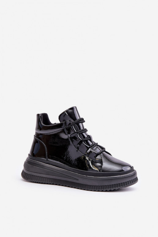 With varnish effect sports shoes with... With varnish effect sports shoes with...