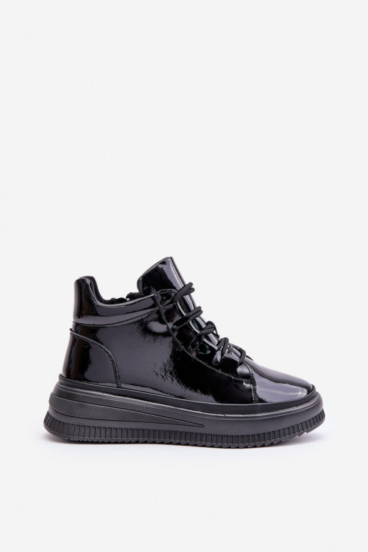 With varnish effect sports shoes with... With varnish effect sports shoes with...