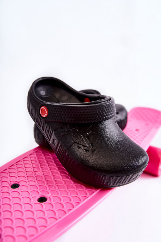 Children's Light Slippers Kroks Big Star II375001 Black