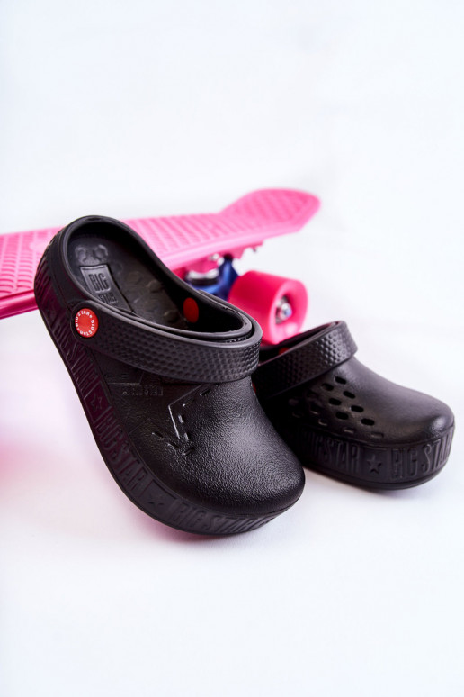 Children's Light Slippers Kroks Big Star II375001 Black