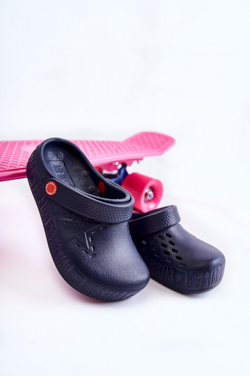 Dziecięce Lekkie Klapki Kroksy Big Star II375002 Granatowe