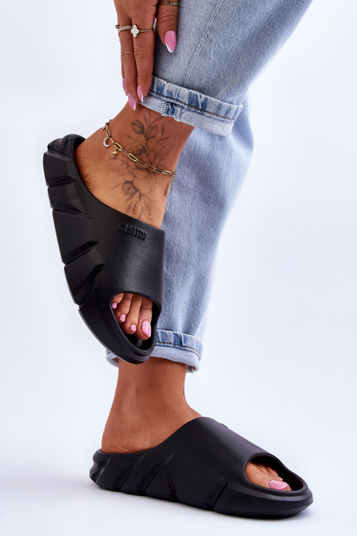 Women's Light Foam Big Star Slippers LL274594 Black Women's Light Foam Big Star Slippers LL274594 Black