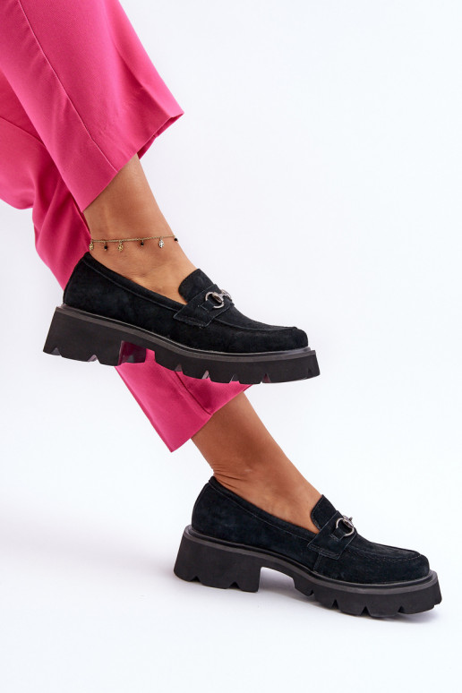 Massive Women's Suede Moccasins Black... Massive Women's Suede Moccasins Black...