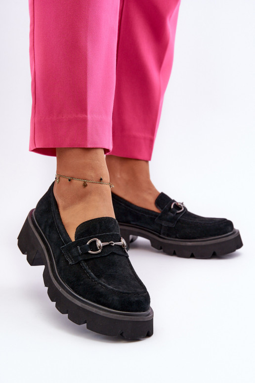 Massive Women's Suede Moccasins Black... Massive Women's Suede Moccasins Black...