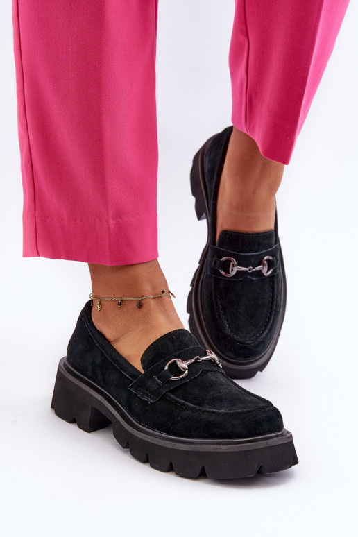 Massive Women's Suede Moccasins Black... Massive Women's Suede Moccasins Black...