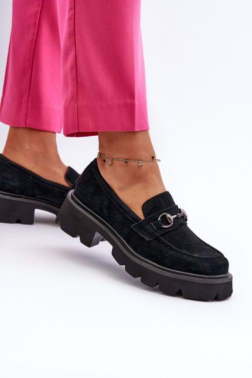 Massive Women's Suede Moccasins Black... Massive Women's Suede Moccasins Black...