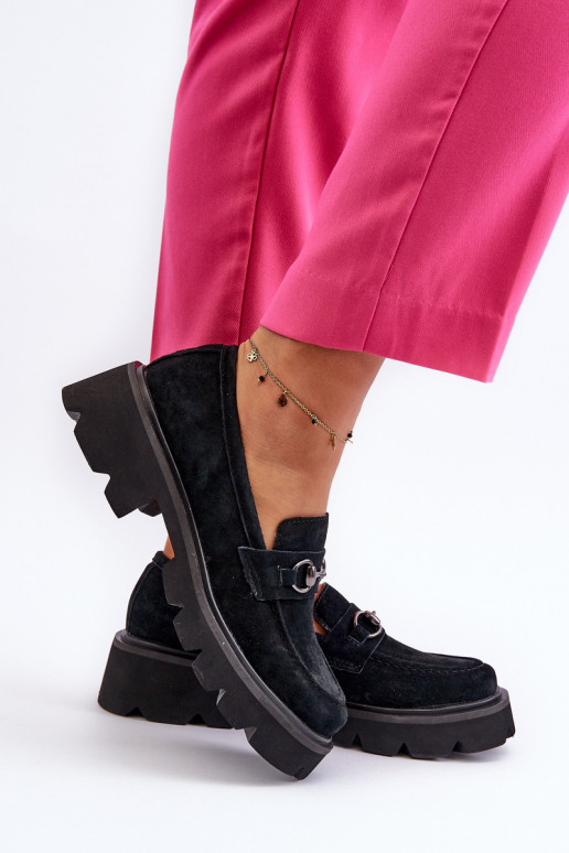 Massive Women's Suede Moccasins Black... Massive Women's Suede Moccasins Black...