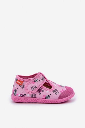 Befado Ballerina Slippers With Bear 209P038 Grey-Pink 2