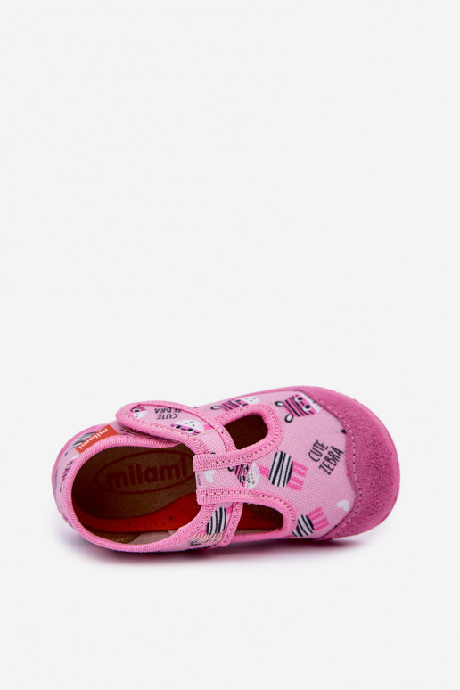 Befado Ballerina Slippers With Bear 209P038 Grey-Pink