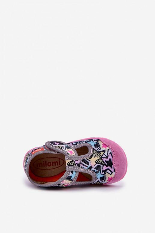 Slippers Milami Children's With Velcro Gray-Pink Jasimrra