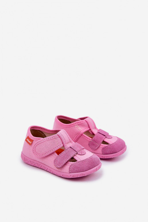 Slippers Milami Children's With Velcro Pink Reathiana