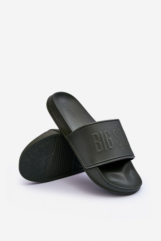 Men's Light Foam Slippers Big Star MM174324 Dark Green