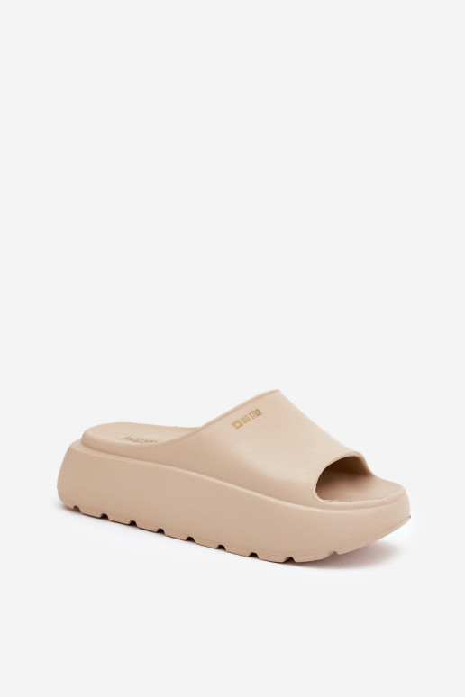 Women Foam Slippers On Platform Big Star RR274A569 Beige