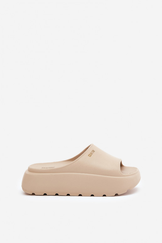 Women Foam Slippers On Platform Big Star RR274A569 Beige