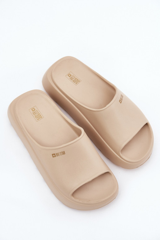 Women Foam Slippers On Platform Big Star RR274A569 Beige