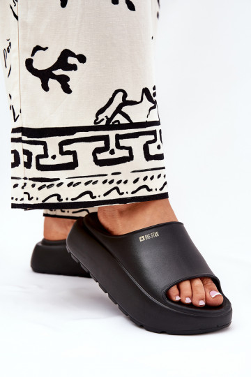 Ladies Foam Slippers On Platform Big Star RR274A567 Black 2
