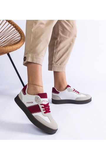 Bordowe sneakersy na... 2