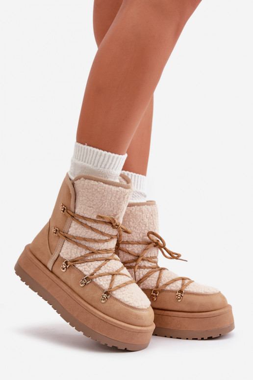 Women's Snow Boots On Platform With...