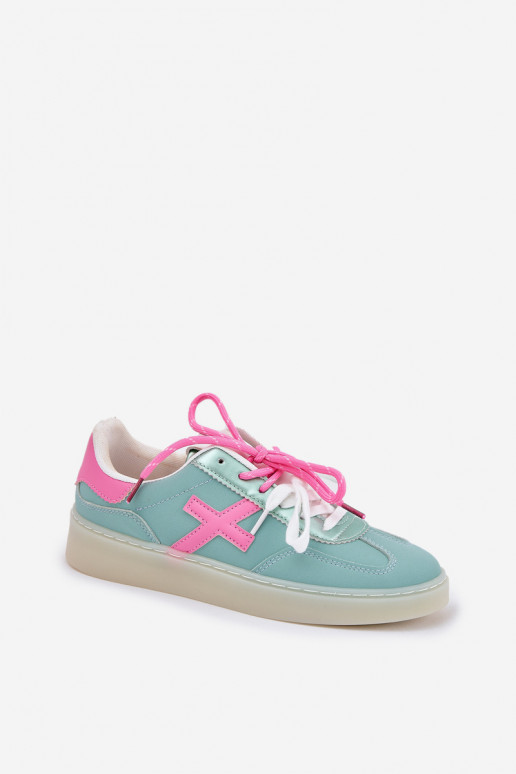 Low Women's Sports Shoes In Leopard Mint Pink Zelevelis