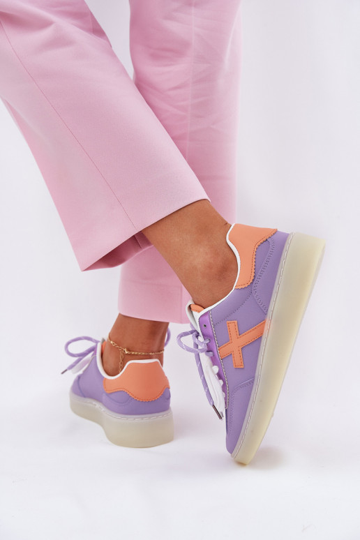 Niskie Buty Sportowe Damskie Fioletowe Zelevelis