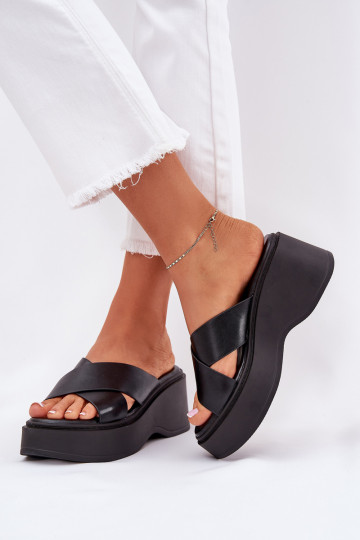 Women's Platform And Wedge Sandals Black Nelithraea