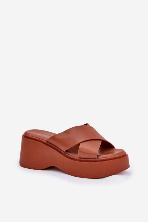 Women's Platform And Wedge Sandals Camel Nelithraea
