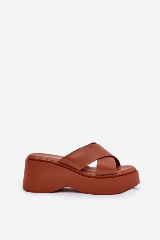 Women's Platform And Wedge Sandals Camel Nelithraea