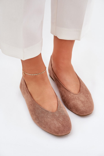 Classic Ballet Flats From Eco Suede Khaki Osallin 2