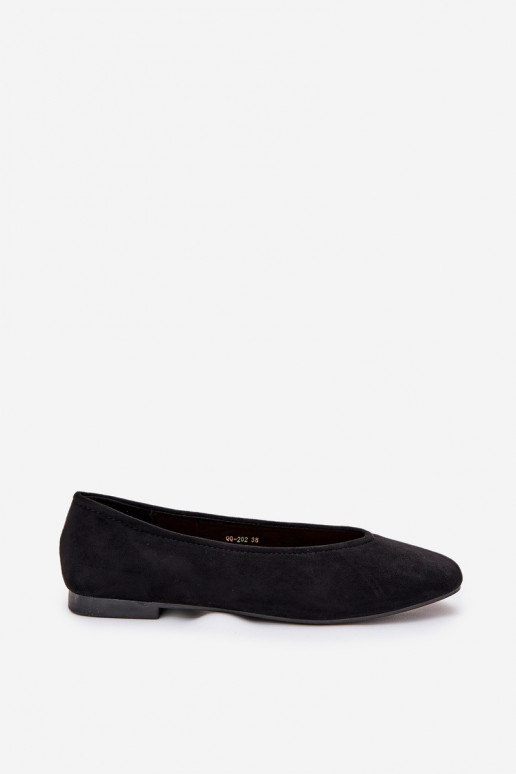 Classic Ballet Flats Made Of Eco Suede Black Osallin