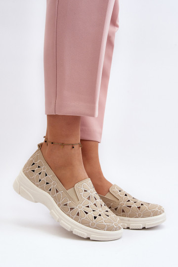 Beige Women's Cut-out Shoes Emilei 2