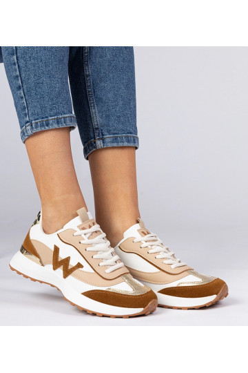 Biało-brązowe sneakersy... 2
