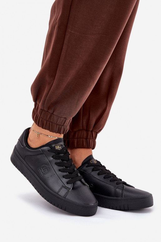 Low Women's Sneakers Made Of Eco Leather Big Star NN274576 Black Low Women's Sneakers Made Of Eco Leather Big Star NN274576 Black