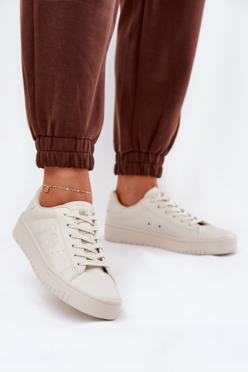 Low Women's Sneakers Made Of Eco Leather Big Star NN274578 Beige 2