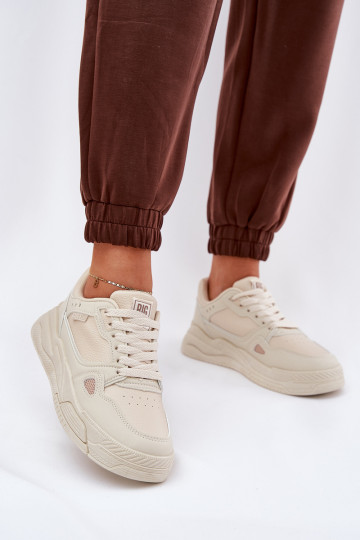 Damskie Sneakersy Big Star NN274668 Beżowe