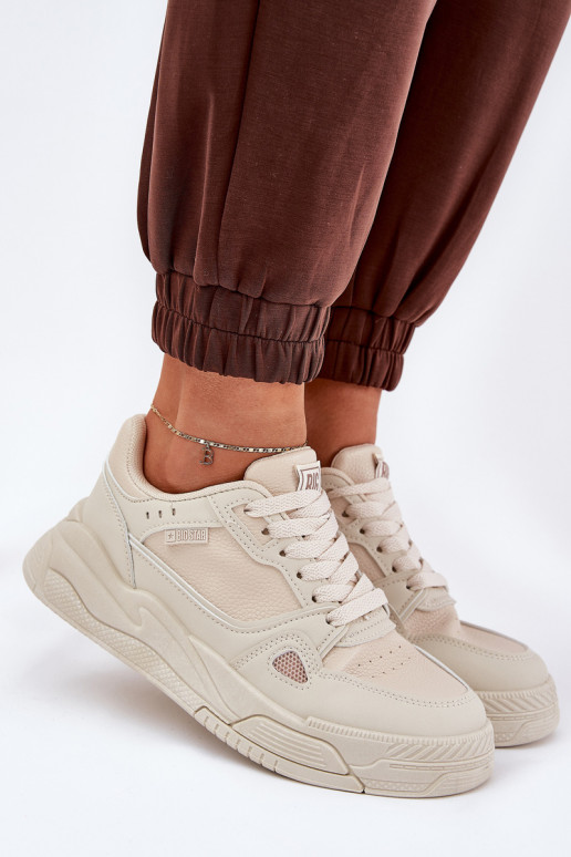 Ladies Sneakers Big Star NN274668 Beige Ladies Sneakers Big Star NN274668 Beige