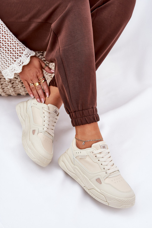 Damskie Sneakersy Big Star NN274668 Beżowe