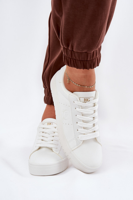 Low Women's Sneakers Made Of Eco Leather Big Star NN274577 White Low Women's Sneakers Made Of Eco Leather Big Star NN274577 White