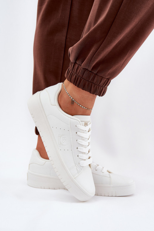Low Women's Sneakers Made Of Eco Leather Big Star NN274577 White Low Women's Sneakers Made Of Eco Leather Big Star NN274577 White