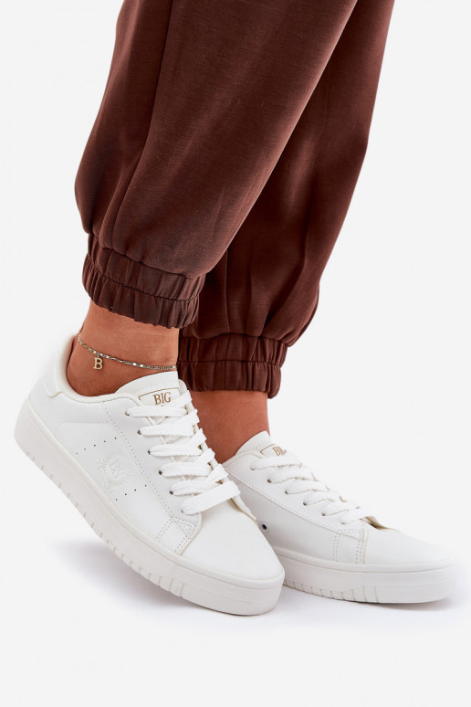 Low Women's Sneakers Made Of Eco Leather Big Star NN274577 White Low Women's Sneakers Made Of Eco Leather Big Star NN274577 White