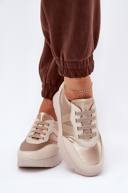 Women's Sports Shoes On Platform Vinceza 58510 Gold Women's Sports Shoes On Platform Vinceza 58510 Gold