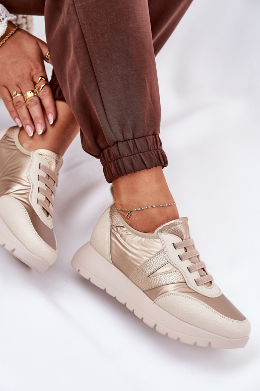 Buty Sportowe Damskie Na Platformie Vinceza 58510 Złote Buty Sportowe Damskie Na Platformie Vinceza 58510 Złote