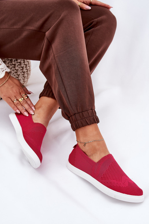 Damskie Tenisówki Slip-on Big Star FF274A605 Fuksja