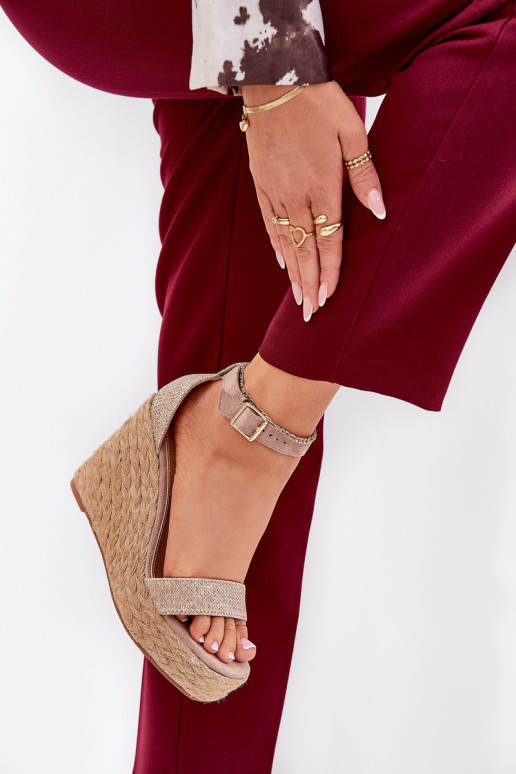 Wedge Sandals For Women With Braiding Khaki Adelio Wedge Sandals For Women With Braiding Khaki Adelio