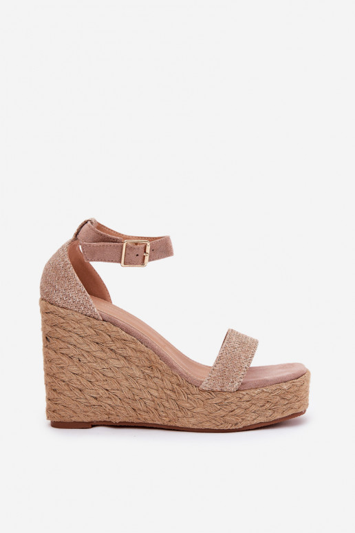 Wedge Sandals For Women With Braiding Khaki Adelio Wedge Sandals For Women With Braiding Khaki Adelio