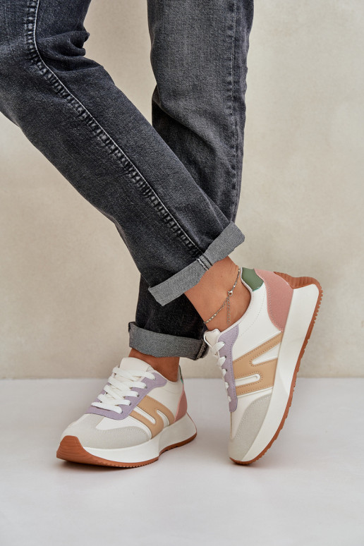 Buty Sportowe Damskie Na Platformie Multikolor Emidi Buty Sportowe Damskie Na Platformie Multikolor Emidi