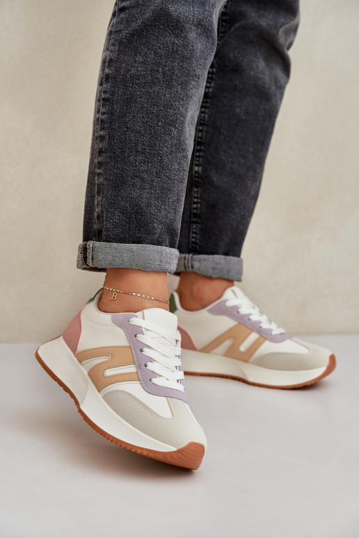 Buty Sportowe Damskie Na Platformie Multikolor Emidi Buty Sportowe Damskie Na Platformie Multikolor Emidi